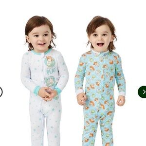 NWT 2 Pack Disney Buzz Lightyear Footies - White and Blue